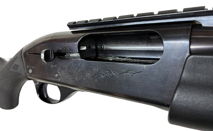 レミントン　M1100シンセティック　12-22”ハーフライフルド替え銃身つき