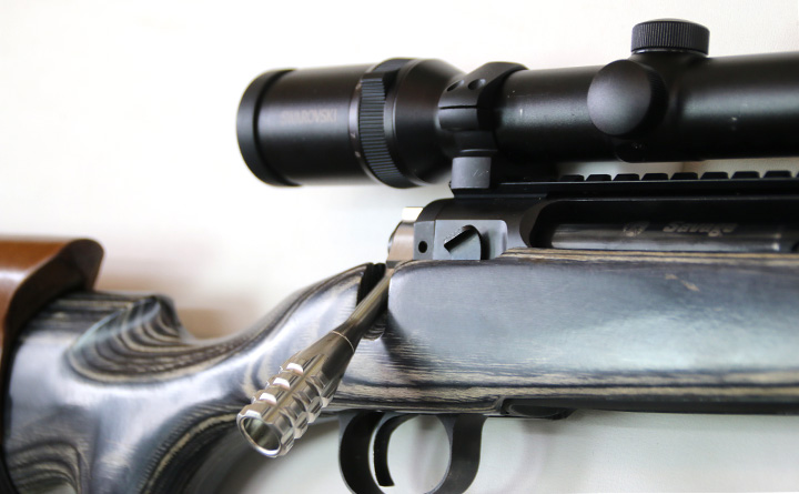 ※在庫僅か※サベージボルトアクション銃用　カスタムボルトハンドル　ステンレスクロスハッチ